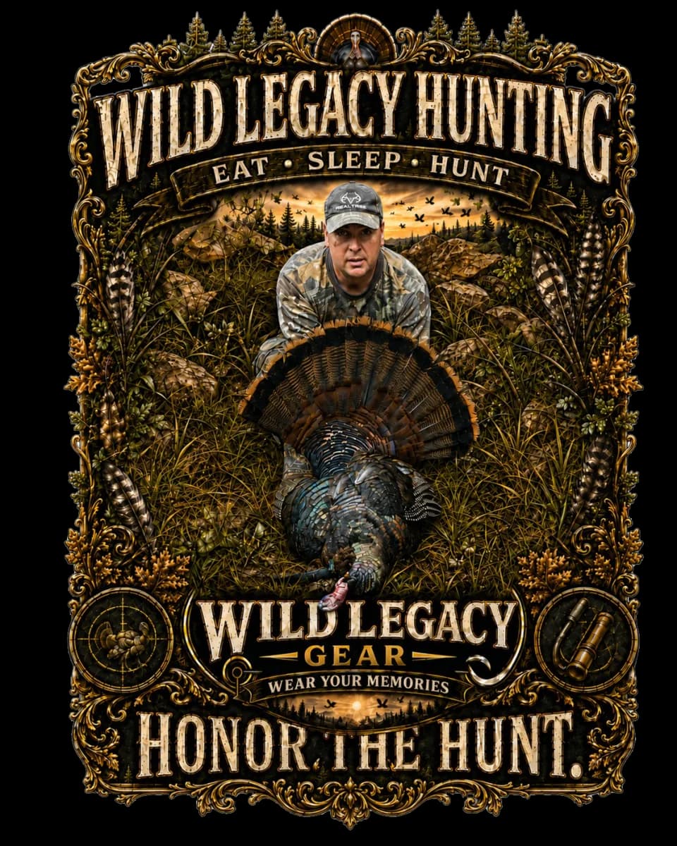 The hunting photo transformed into personalized Wild Legacy artwork